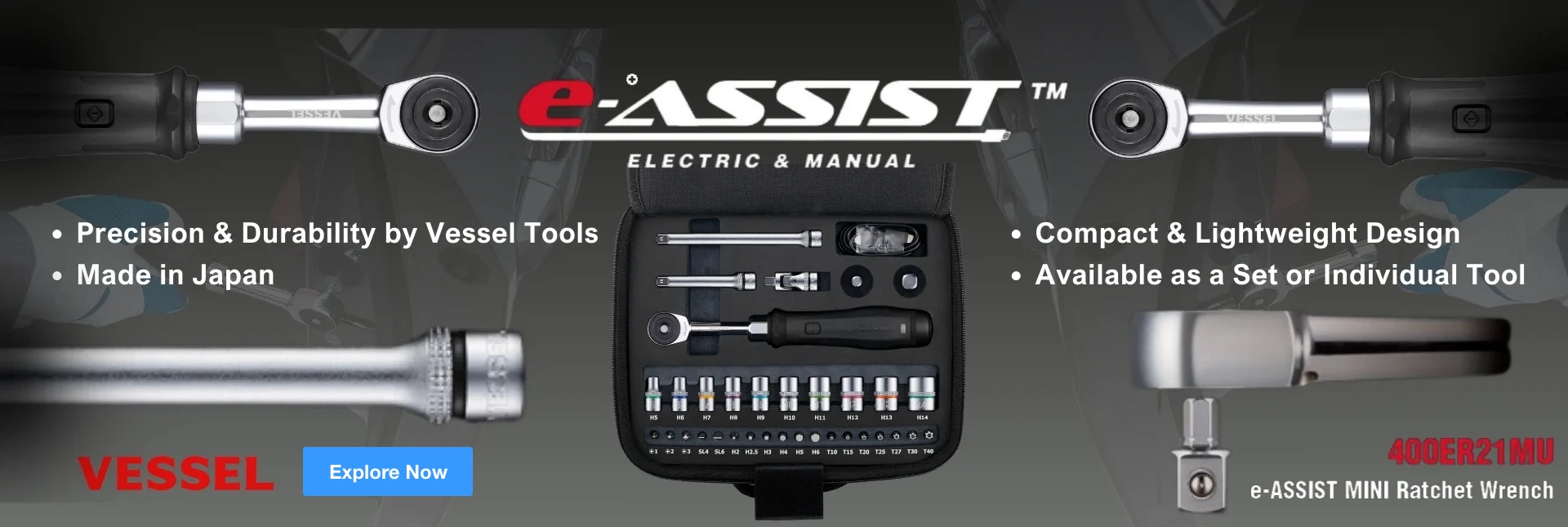 e-ASSIST MINI Ratchet Wrench SET