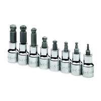 SK Hand Tool 19752 - 8 Piece Metric Ball Hex Bit Socket Set - 3/8" Drive