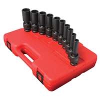 Sunex 2659 - 1/2" Dr. Sae Universal Deep Impact Socket Set, 10 Pc.