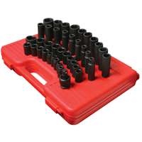 Sunex 2668 - 1/2" Dr 39pc SAE Short/Deep Impact Socket Set