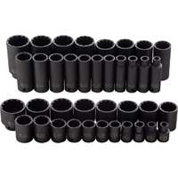 Sunex 2698 - 1/2" Dr 12PT SAE Master Impact Socket Set