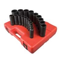 Sunex 2820 - 1/2" Dr 19pc 12PT SAE Deep Impact Socket Set