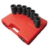 Sunex 2839 - 1/2" Dr 7pc Metric Deep Spindle Nut Impact Set