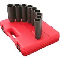 Sunex 2851 - 12 Piece 1/2" Dr. Extra Long/Deep Impact Socket Set