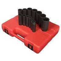 Sunex 2858 - 13pc 1/2" Dr Deep 8pt Sae Impact Socket Set