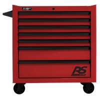 36" RS PRO 7 DWR ROLLING CABINET-RED