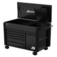 44" RSPRO 8-DRAWER POWER SERVICE CART-BLACK