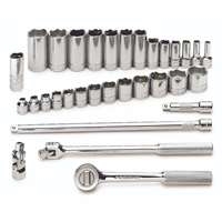 SK Hand Tool 4532 - 32PC 6PT Standard and Deep Socket Set