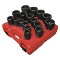 Sunex 4683 - 3/4" Dr 17pc SAE H.D. Impact Socket Set