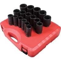 Sunex 4686 - 17 Piece 3/4" Drive 6 Point Metric Deep Impact Socket Set