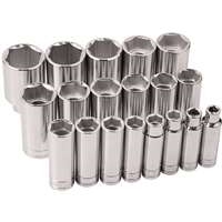 SK Hand Tool 4819-6 - 19pc 6PT Deep Socket Set - 1/2" Drive