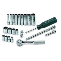 SK Hand Tool 4952 - 22 Piece 1/4" Drive SAE 12 Point Complete Socket Set