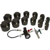 Lisle 69910 - 14pc Turbo Air System Test Kit with Smoke Adapter