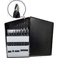 Astro Pneumatic - ASTTS21 - Onyx 21pc Turbostep Hss Mechanics Length 1/16" - 3/8" Drill Bit Set 