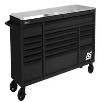 RS Pro 72IN 16drawer bottom with SS Top-Black