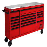 RS Pro 72IN 16drawer bottom with SS Top-Red