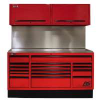 72” CTS Set with Solid Back Splash - Red