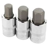 Ingersoll Rand 752030 - 3pc 1/2" Dr. Sae Large Hex Bit Socket Set