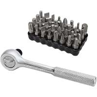 SK Hand Tool 82102 - Bit Ratchet with 32pc Bit Set