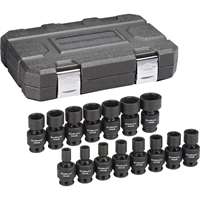 Gearwrench 84918N - 15 Pc. 3/8" Drive 6 Point Standard Universal Impact Metric Socket Set