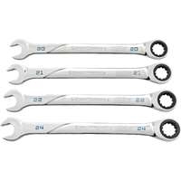 Gearwrench 86428 - *4 Pc Metric 120xp Large Sizes Combination Ratcheting Wrench Set 20, 21, 22, 24