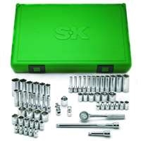 SK Hand Tool 91860 - 1/4" Dr 60pc 6PT SAE/Metric Short/Deep Master Set