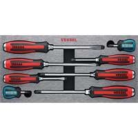 Vessel 9308EVA - Megadora Tang-thru Screwdriver 8pcs Set