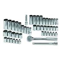 SK Hand Tool 94547-12 - 45pc 3/8"dr Sae/ Metric All 12 Point Set Sk