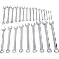 Sunex 9917MPRA - 25pc Metric Full Polish V-Groove Combination Wrench Set