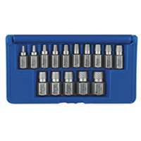 (AHN-53228) 15 Pc. Hex Head Multi-Spline Screw Extractor Set