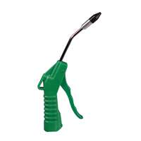 Green Deluxe 4" Air Blow Gun with 1/2" Removable Rubber Tip