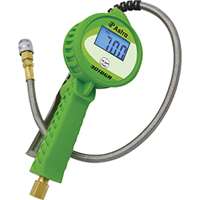 Digital Tire Inflator w/ Stainless Steel Hose & Push-Lock Coupler Chuck - Green