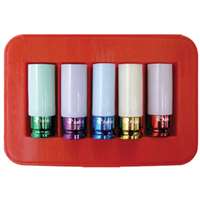5 Pc. Chrome Protective Plastic Sleeves and Shallow Broach Impact Socket Set