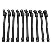 10pc 3/8" Drive 6Pt Pinless Universal Extension Socket Set-Metric