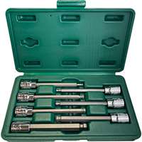 (ATD-13792) 7pc 3/8In Metric Extra-Long Ball End Hex Bit Socket Set