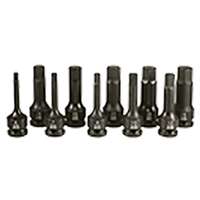 (ATD-4605) 10 Pc. 1/2" Drive Metric Impact Hex Driver Set