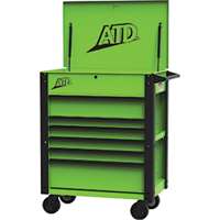 35” 6-Drawer Deluxe Service Cart, Green
