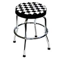Shop Stool with Checker Design