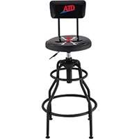 Swivel Shop Stool w/ Backrest