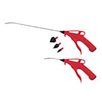 (ATD-8738) 2 Pc. 4" and 13" Pistol-Grip Air Blow Gun Set with Rubber Tips