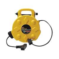 50ft Retractable Polymer Cord Reel w/3 Outlets - 13amp