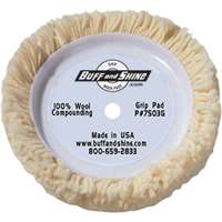 7.5" dia. X 1.5" 100 4-ply twisted wool grip pad "Cutting pad"