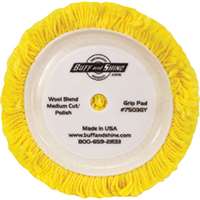 7.5" dia. X 1.5" 50 Wool / 50 Acrylic blend 4 ply twisted yarn grip pad "Polishing pad"