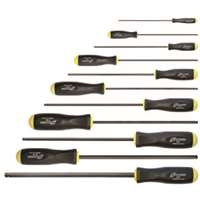 Ball End Scredrivers Set, Inch, Long, 11 pc.