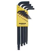 Ball End L-Wrench, Inch, Long, 12 pc.