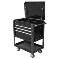 35" Professional 4  Drawer Service Cart  - BLACK 