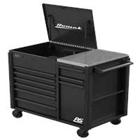 44" RSPRO 9-DRAWER POWER SERVICE CART-BLACK