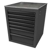 22" RS Pro 7-Drawer Side Cabinet - Black