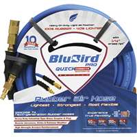 (BLB-BB3850-QC) BluBird Rubber Air Hose Assembly 3/8in x 50ft w/ Quick Connects
