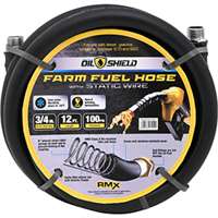 OilShield 3/4in x 12ft Rubber Farm Fuel Transfer Hose with Static Wire